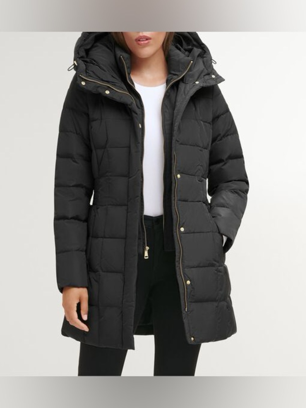 Cole Haan Black Signature Taffeta Down Coat